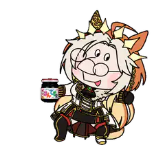 Chibi Inuyama holding a jar