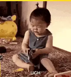 Toddler throws tantrum and falls over