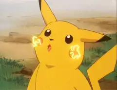Pikachu with glowing cheeks