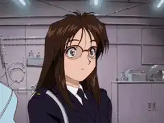 anime girl clapping hands then fixing hair