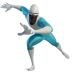 Frozone in action pose