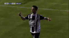 Juventus player celebrates goal with teammates