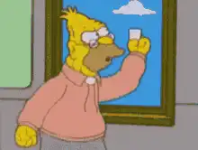 Homer Simpson taking a selfie