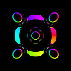 Rainbow geometric shapes animation