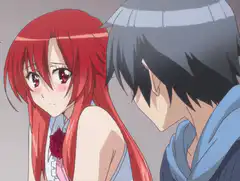 anime girl and boy holding hands