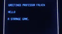 WarGames terminal screen text