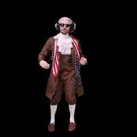 George Washington dancing with JOKE text