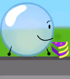 Bubble eats cake