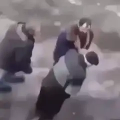 Man throws woman in snow