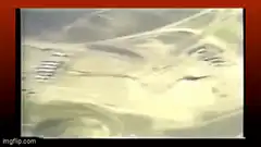 Aerial view of a desert landscape