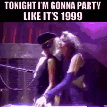 Prince singing tonight I'm gonna party like it's 1999