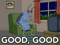 Cockroach watching TV good good