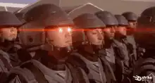 Soldier with laser eyes doing his part