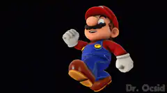 Mario holding a gun with text delete this