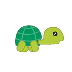 cute green turtle cartoon