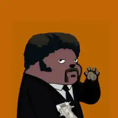 Hello we happy? dog in suit