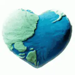 rotating heart earth globe