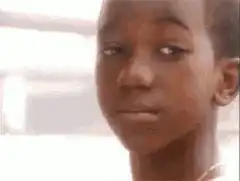 Sad boy crying and walking away
