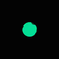 Green shape morphing animation