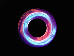 Neon ring transforms into spiky flower