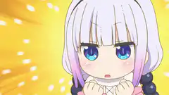Kanna Kamui blushing with a speech bubble