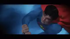 Superman flies into Earth's atmosphere