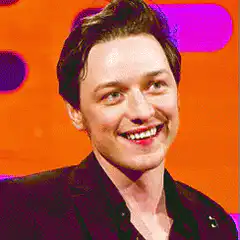 James McAvoy smiling and laughing