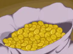 bag of gold coins