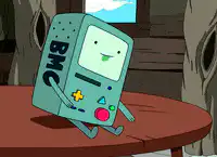 BMO sitting on a table