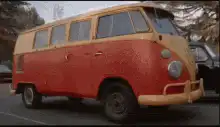 Woman falls out of VW bus
