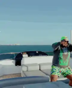 Man dancing on a yacht