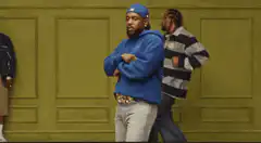 Man in blue hoodie dancing