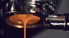 espresso pouring from portafilter