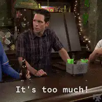 Barney Stinson overwhelmed by drinks