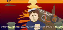 Tugger sings about fighting