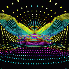 Colorful dot matrix tunnel animation