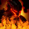 Cyborg in flames
