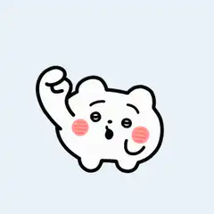 Cute white bear waving
