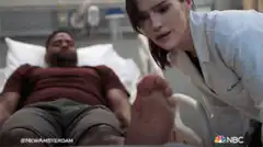 Doctor examining patient's foot