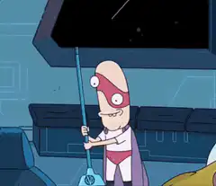 Mr. Poopybutthole mopping with God Damn