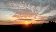 Time-lapse of a sunset over a city