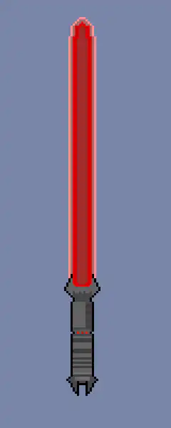 pixel art lightsaber ignites