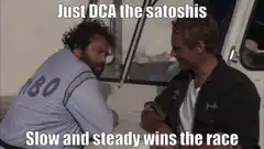 Just DCA the satoshis Slow and steady wins the race