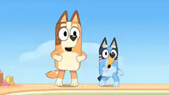 Bingo and Bluey excited