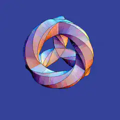 Colorful 3D Mobius strip knot