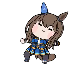 chibi horse girl dancing