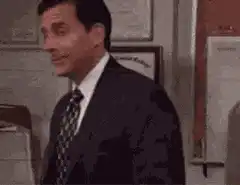Michael Scott screaming NO