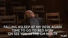 Neil Patrick Harris falling asleep at desk