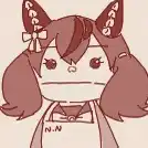 Chibi cat girl with bow