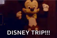 Mickey Mouse excited for Disney trip